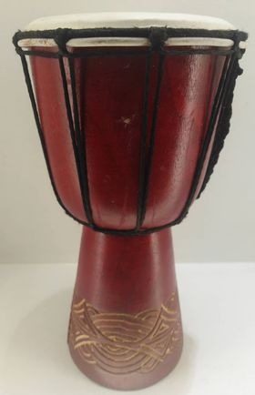 Wooden Djembe 12'' - κόκκινο |  Djembes στο Pegasus Music Store
